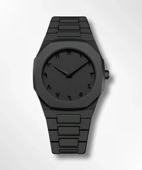 Noiraq™ Stainless Steel Arabic Matt Black Watch | Limited Edition