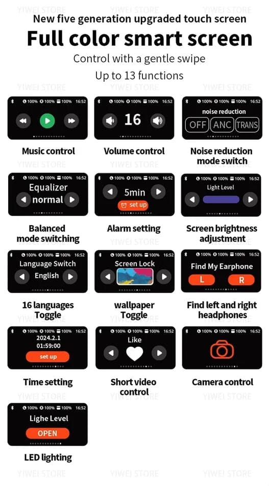 A9 Airpods Pro 2 100% ANC ENC Touch Screen